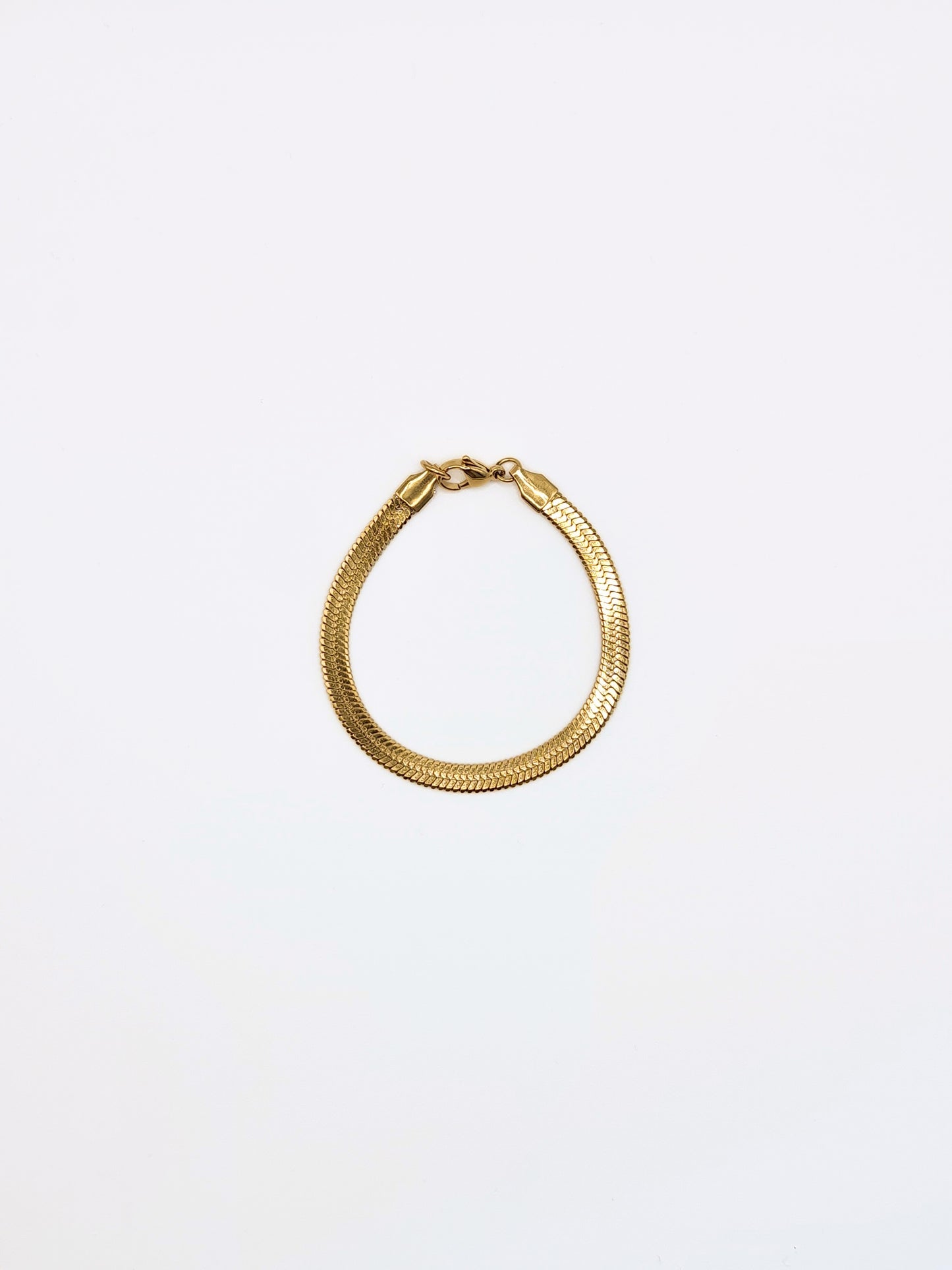 The Mamba 18k Gold Plated Stainless Steel Snake Chain Bracelet.