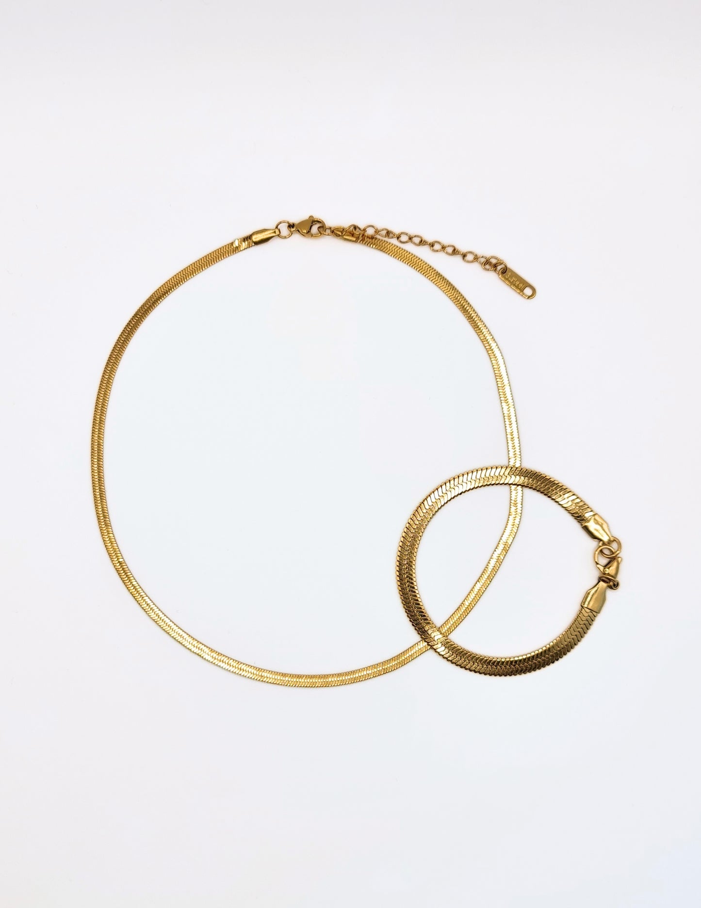 The Mamba 18k Gold Plated Stainless Steel Snake Chain Bracelet.