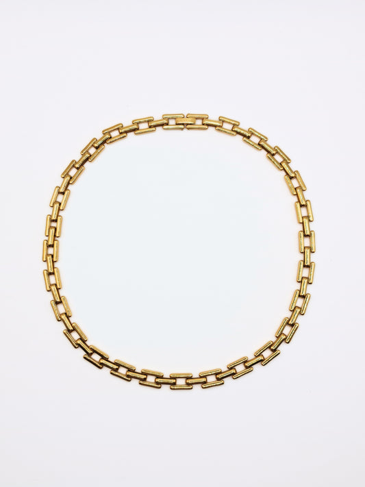 The Spencer Set 18k Gold Plated Tarnish-Free Square Link Chain Necklace & Bracelet