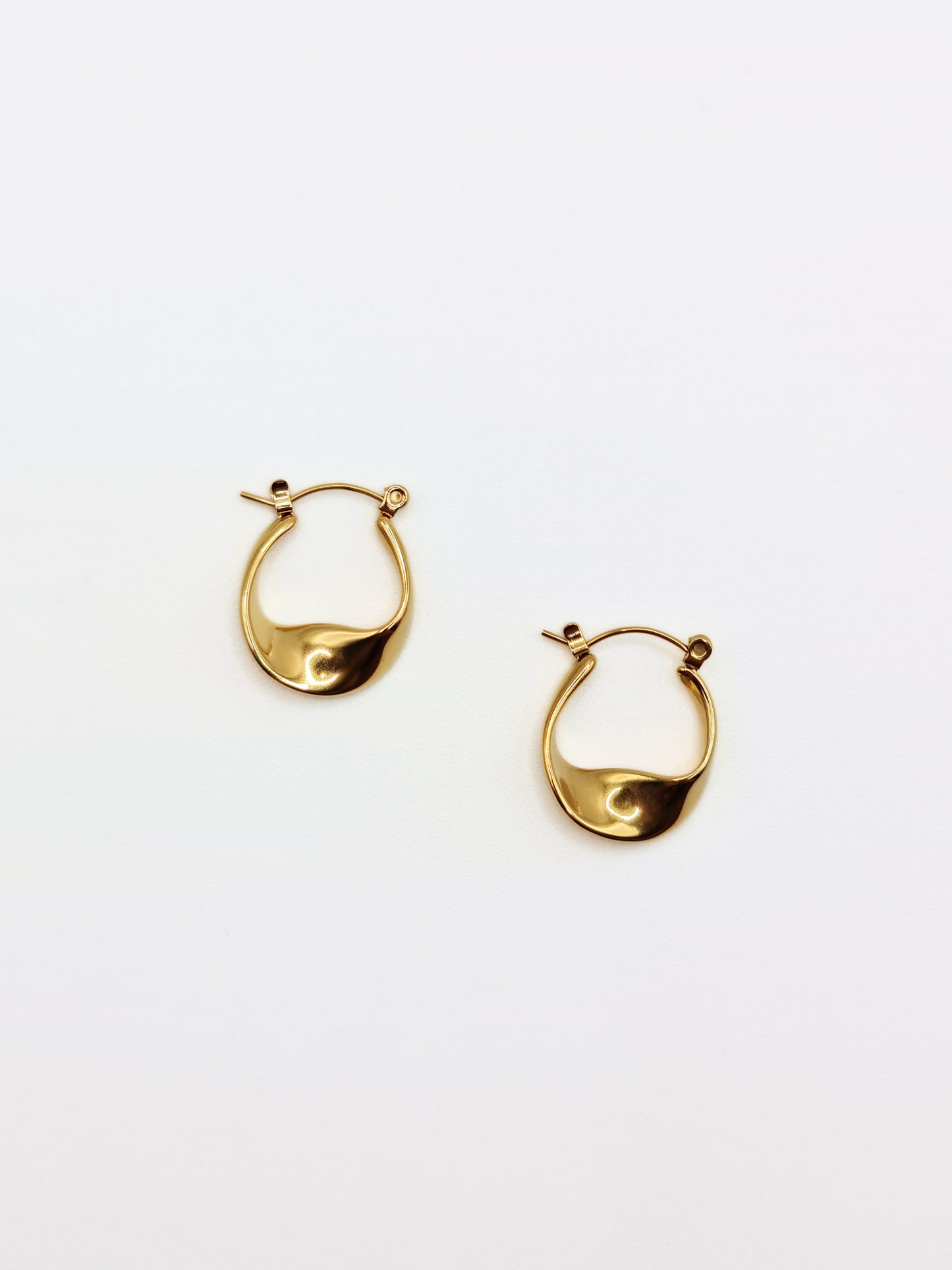 The Teagan 18k Gold Plated Tarnish-Free Twist Hoop Earrings