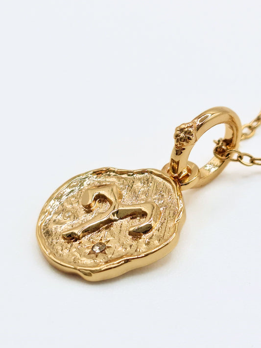 The Talisman Collection Aries 18k Gold Plated Tarnish-Free Zodiac Pendant Necklace