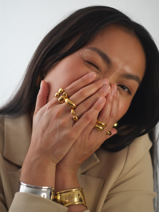 The Oracle 18k Gold Plated Tarnish-Free Dome Ring