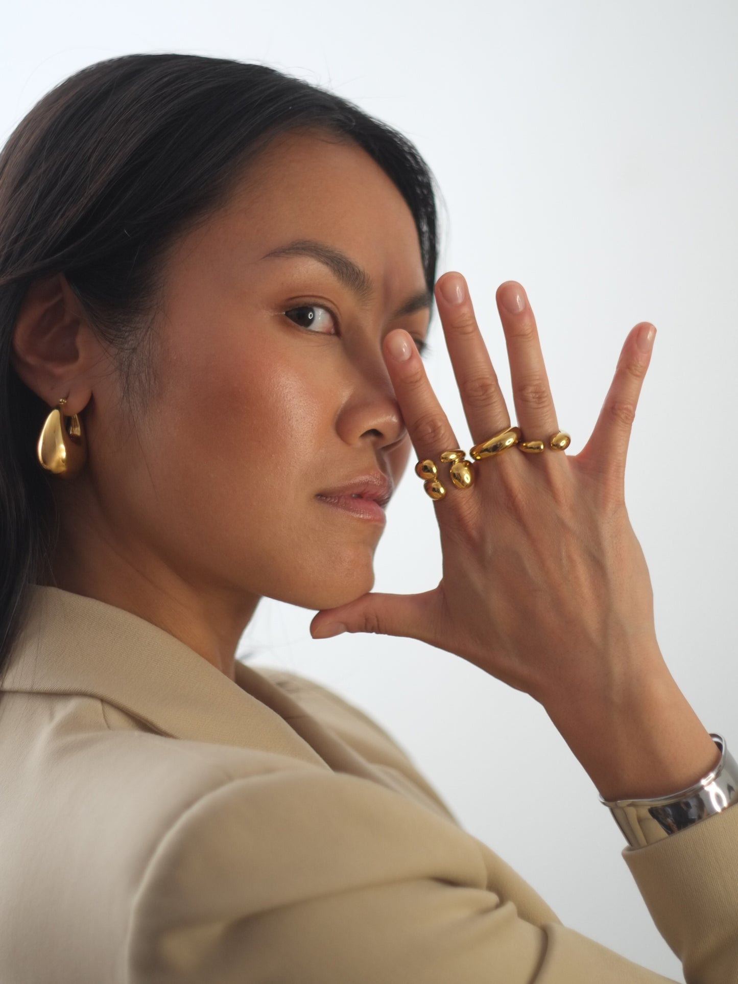 The Trevalgan 18k Gold Plated Tarnish-Free Open Dome Ring