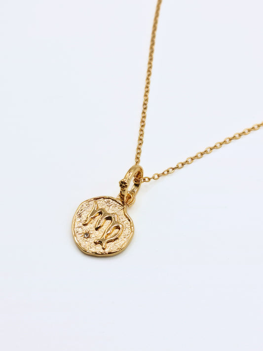 The Talisman Collection Virgo 18k Gold Plated Tarnish-Free Zodiac Pendant Necklace