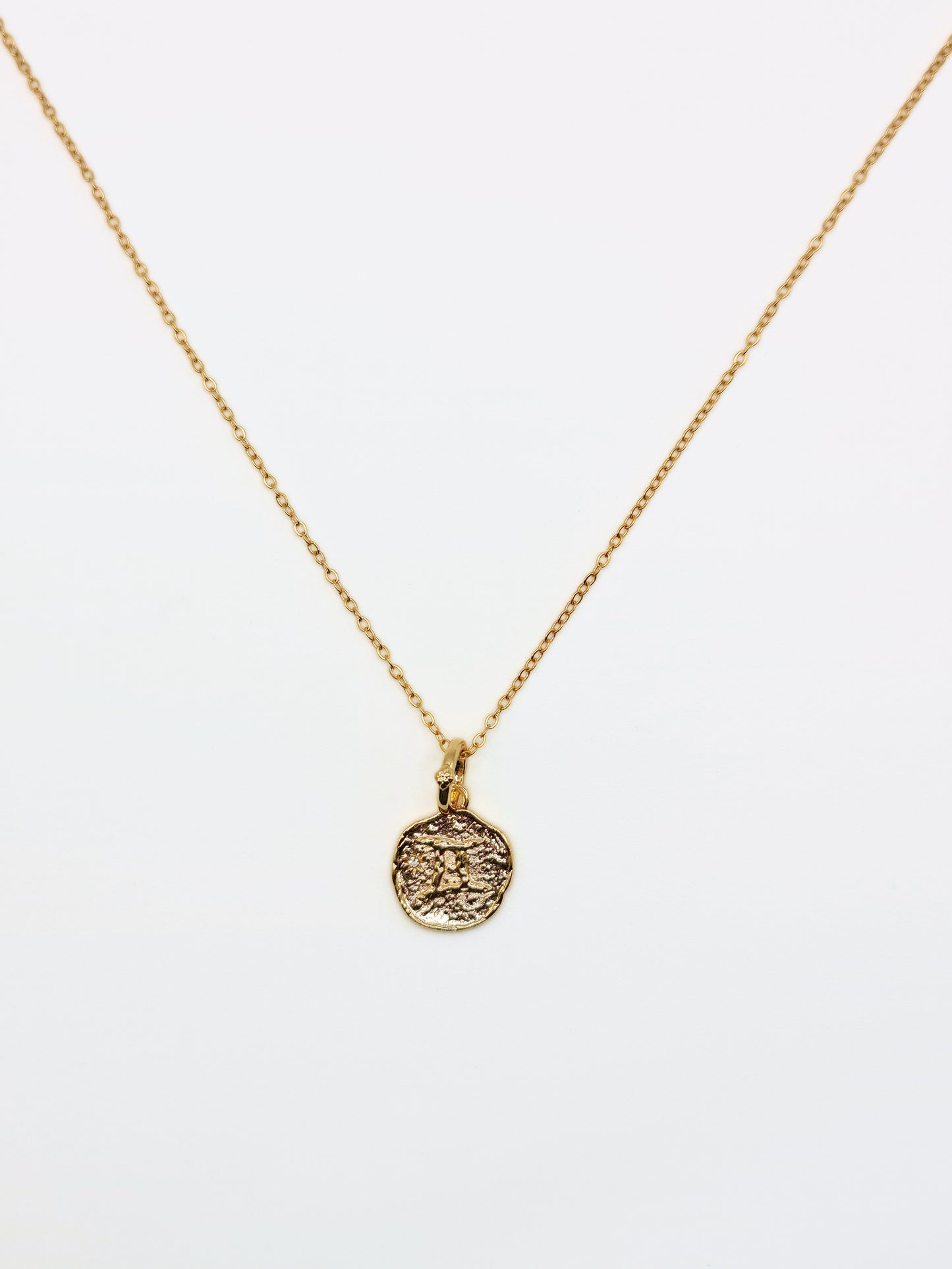 The Talisman Collection Gemini 18k Gold Plated Tarnish-Free Zodiac Pendant Necklace