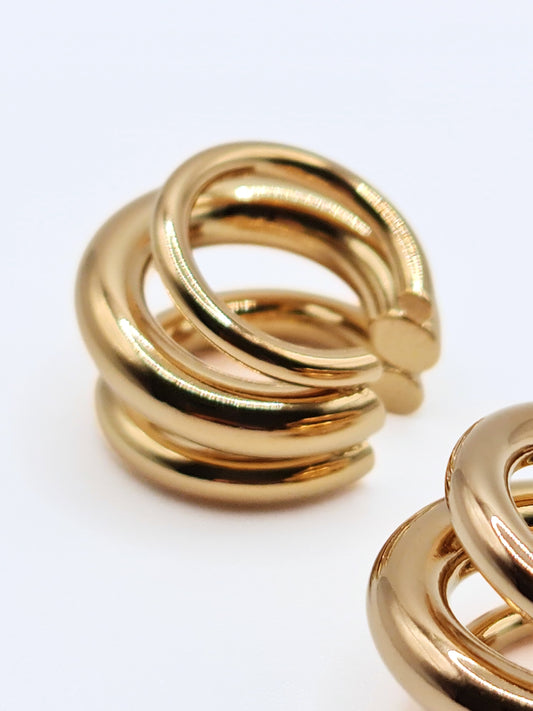 The Trident 18k Gold Plated Tarnish-Free Triple Statement Ear Cuff