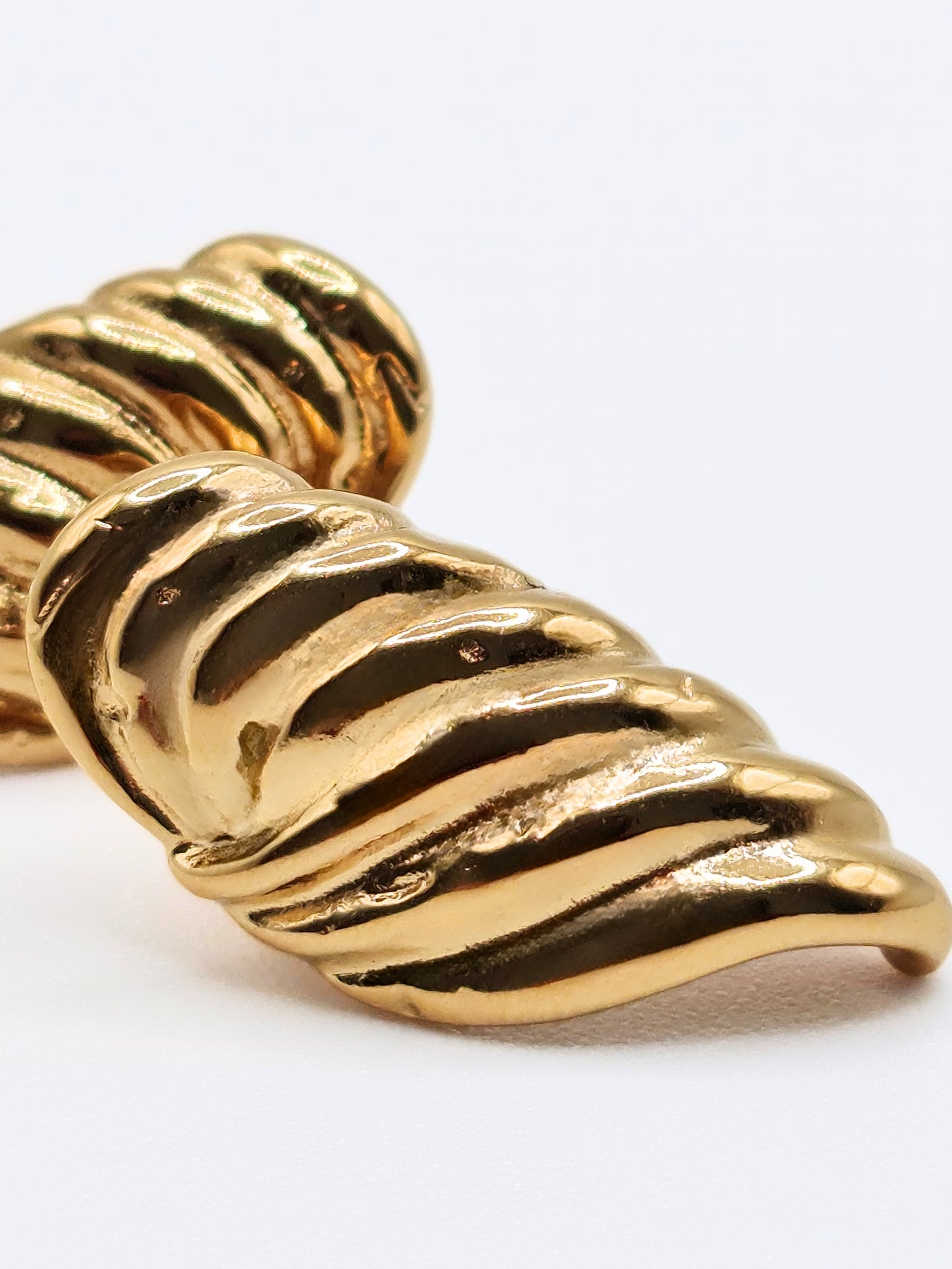 The Shield Hammered 18k Gold Plated Tarnish-Free Statement Stud Earrings
