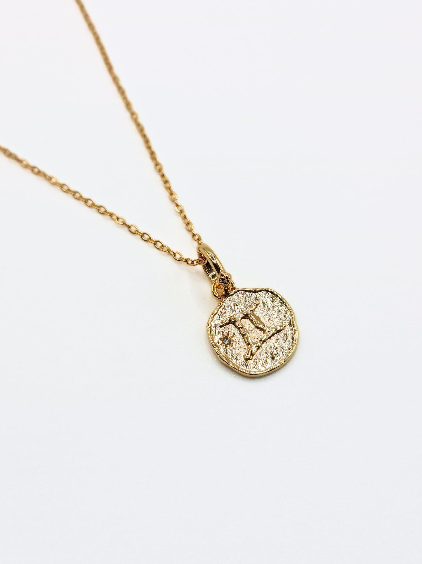 The Talisman Collection Gemini 18k Gold Plated Tarnish-Free Zodiac Pendant Necklace