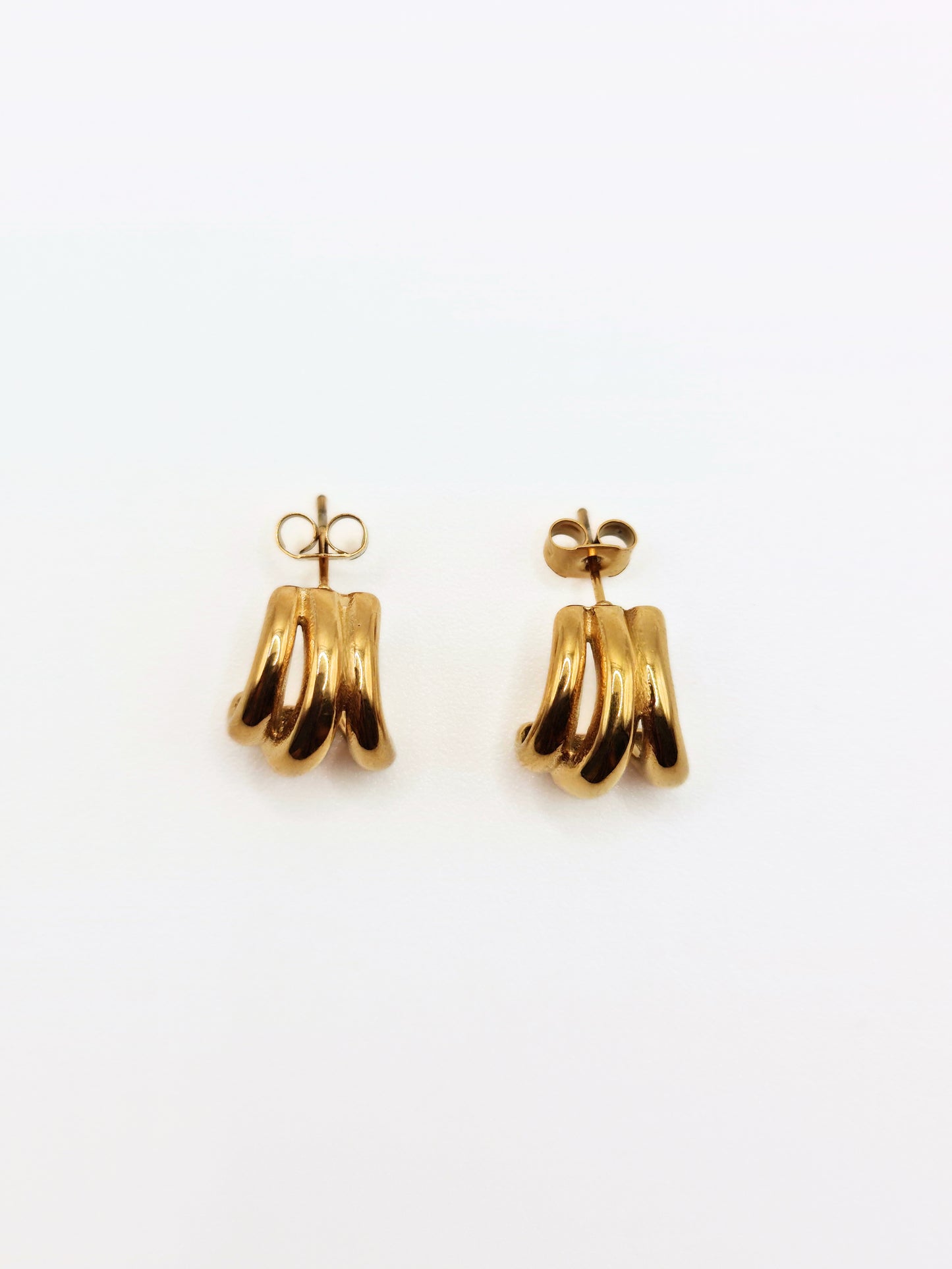 The Triad 18k Gold Plated Tarnish-Free Triple Stud Earrings