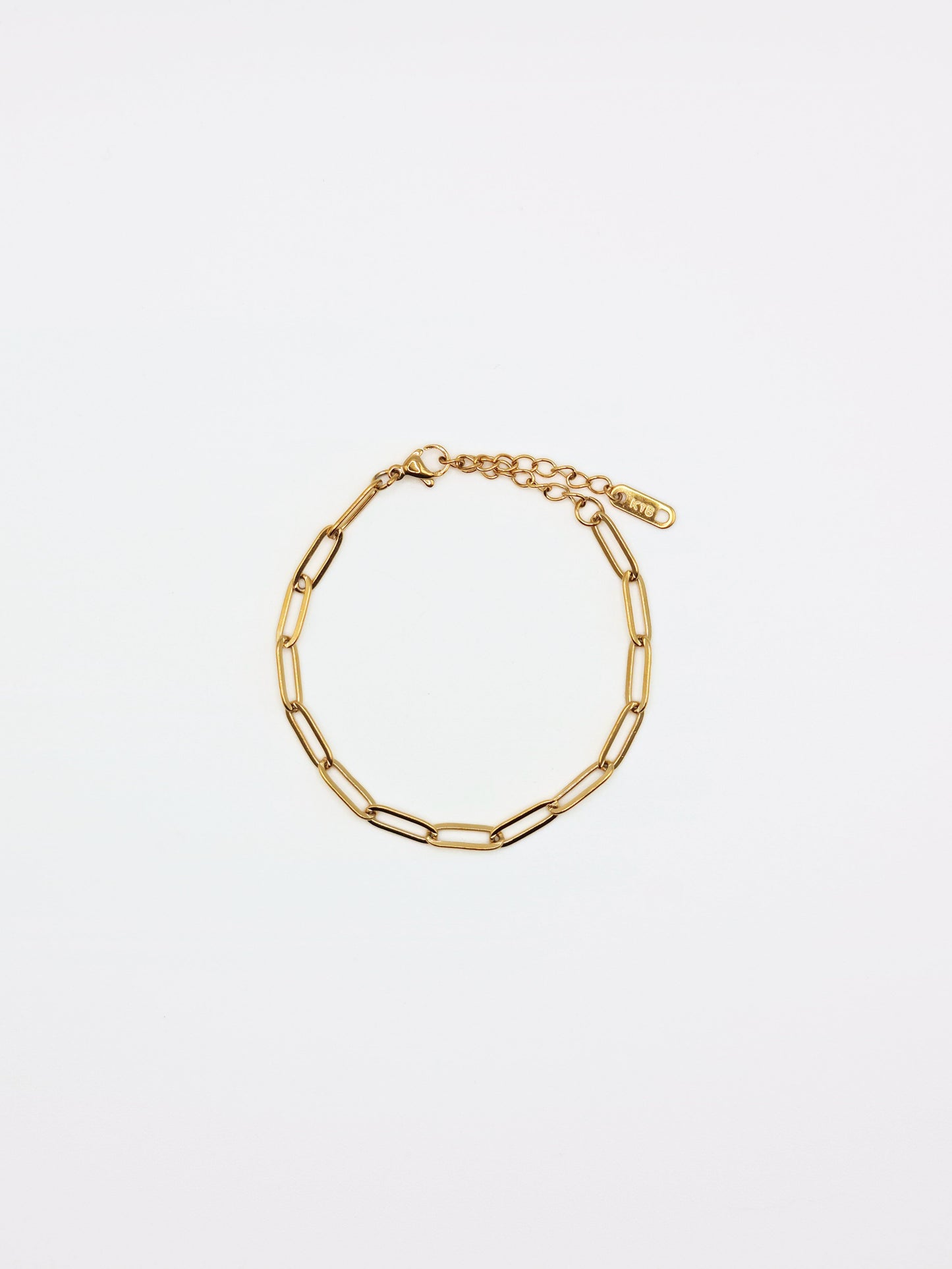 The Poppy 18k Gold Plated Tarnish-Free Paperclip Chain Bracelet