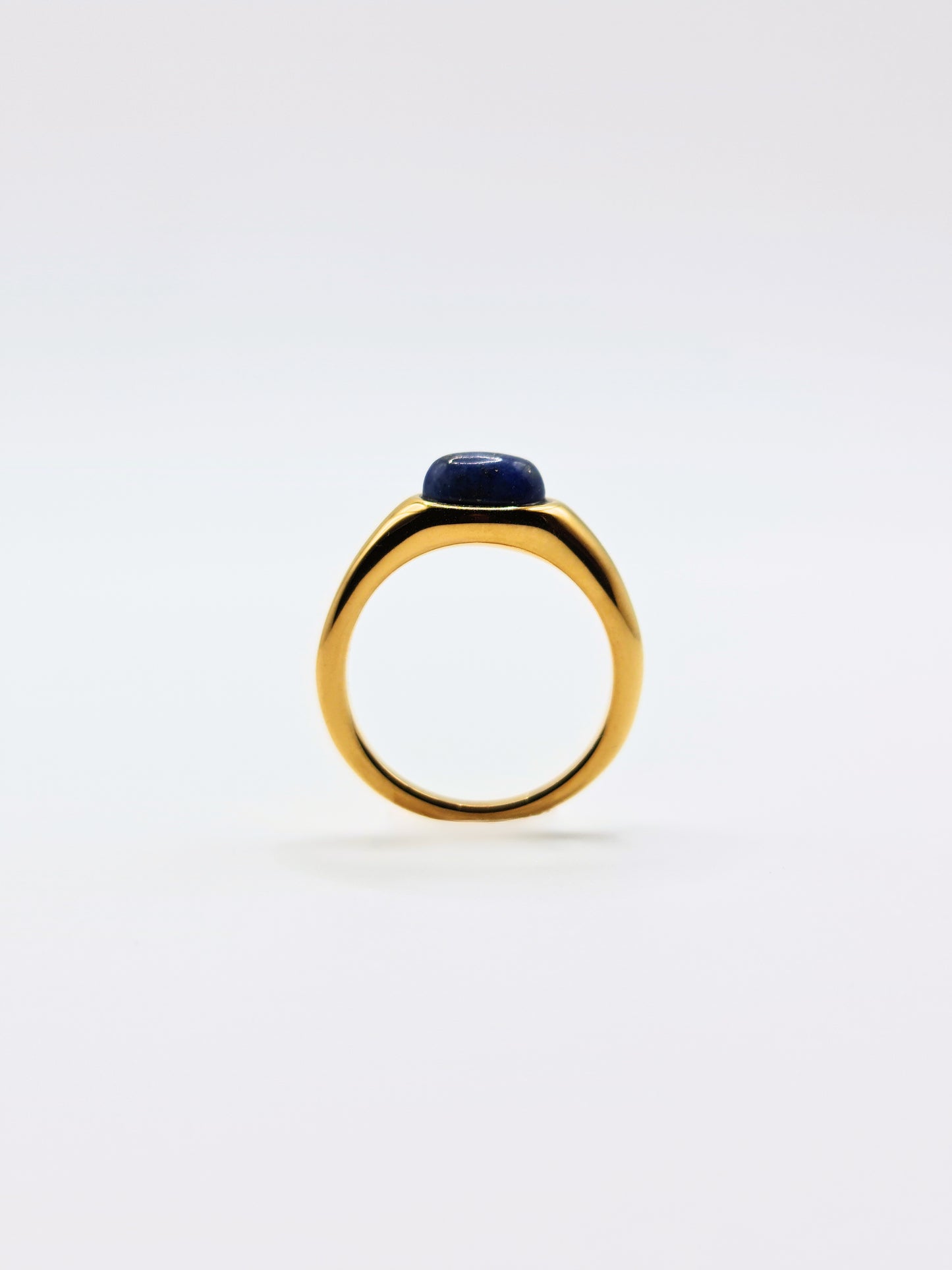 The Talisman Collection 18k Gold Plated Tarnish-Free Lapis Lazuli Semi-Precious Stone Ring