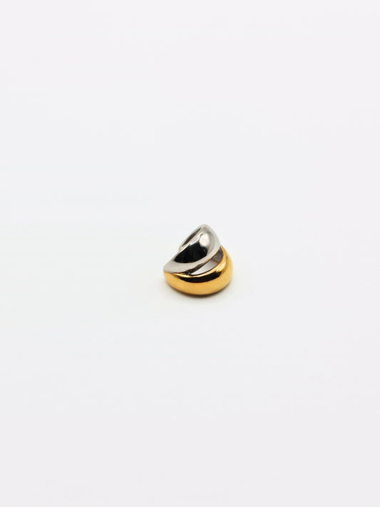 The Unity Two Tone Tarnish-Free Double Statement Ear Cuff