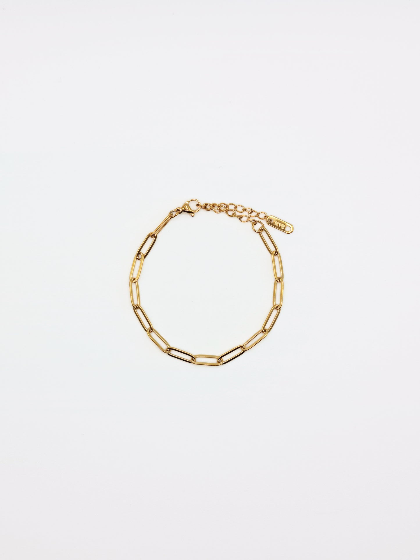 The Poppy Set 18k Gold Plated Tarnish-Free Paperclip Chain Necklace & Bracelet