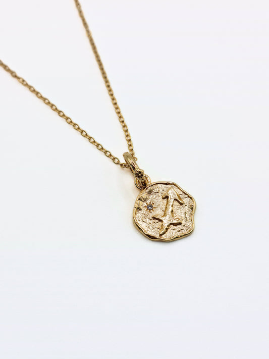 The Talisman Collection Sagittarius 18k Gold Plated Tarnish-Free Zodiac Pendant Necklace