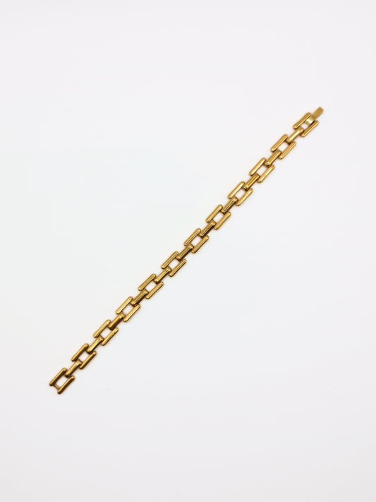 The Spencer 18k Gold Plated Tarnish-Free Square Link Chain Bracelet