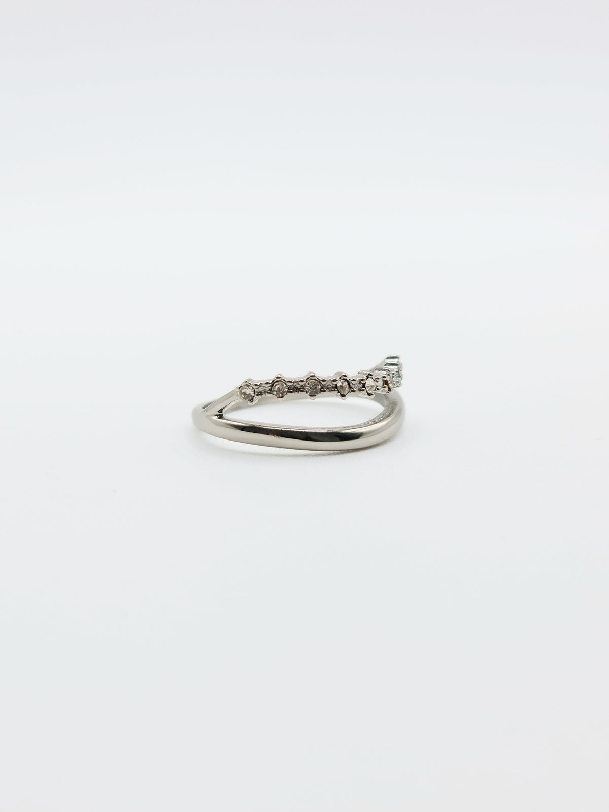 The Celeste Silver Finish Tarnish-Free Constellation Double Stacking Ring.