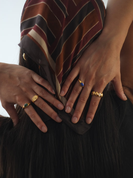 The Talisman Collection 18k Gold Plated Tarnish-Free Crystal Starbeam Ring