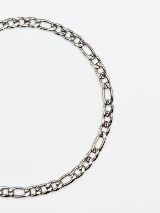 The Felix Silver Finish Tarnish-Free Slim Figaro Chain Bracelet