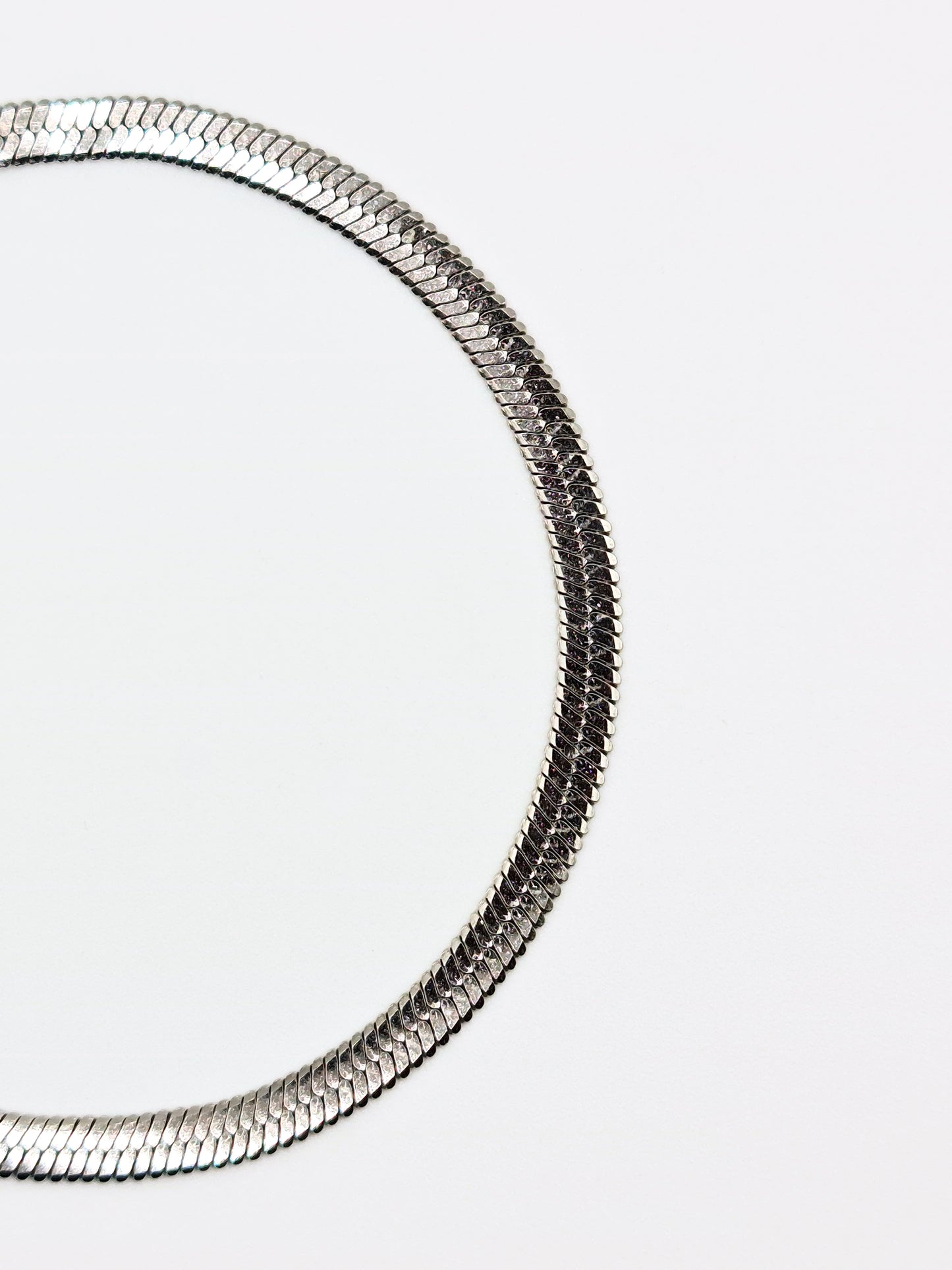 The Mamba Silver Finish Tarnish-Free Snake Chain Bracelet.