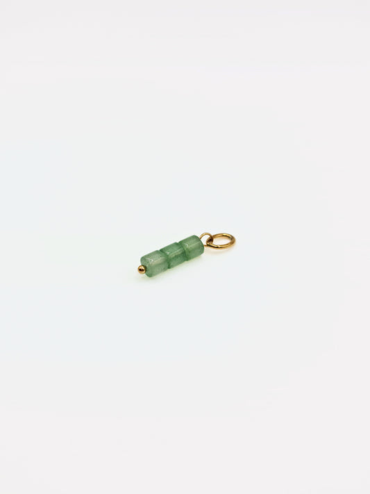 The Charm Shop Aventurine 18k Gold Plated Natural Gemstone DIY Charm- Waterproof & Tarnish-Free