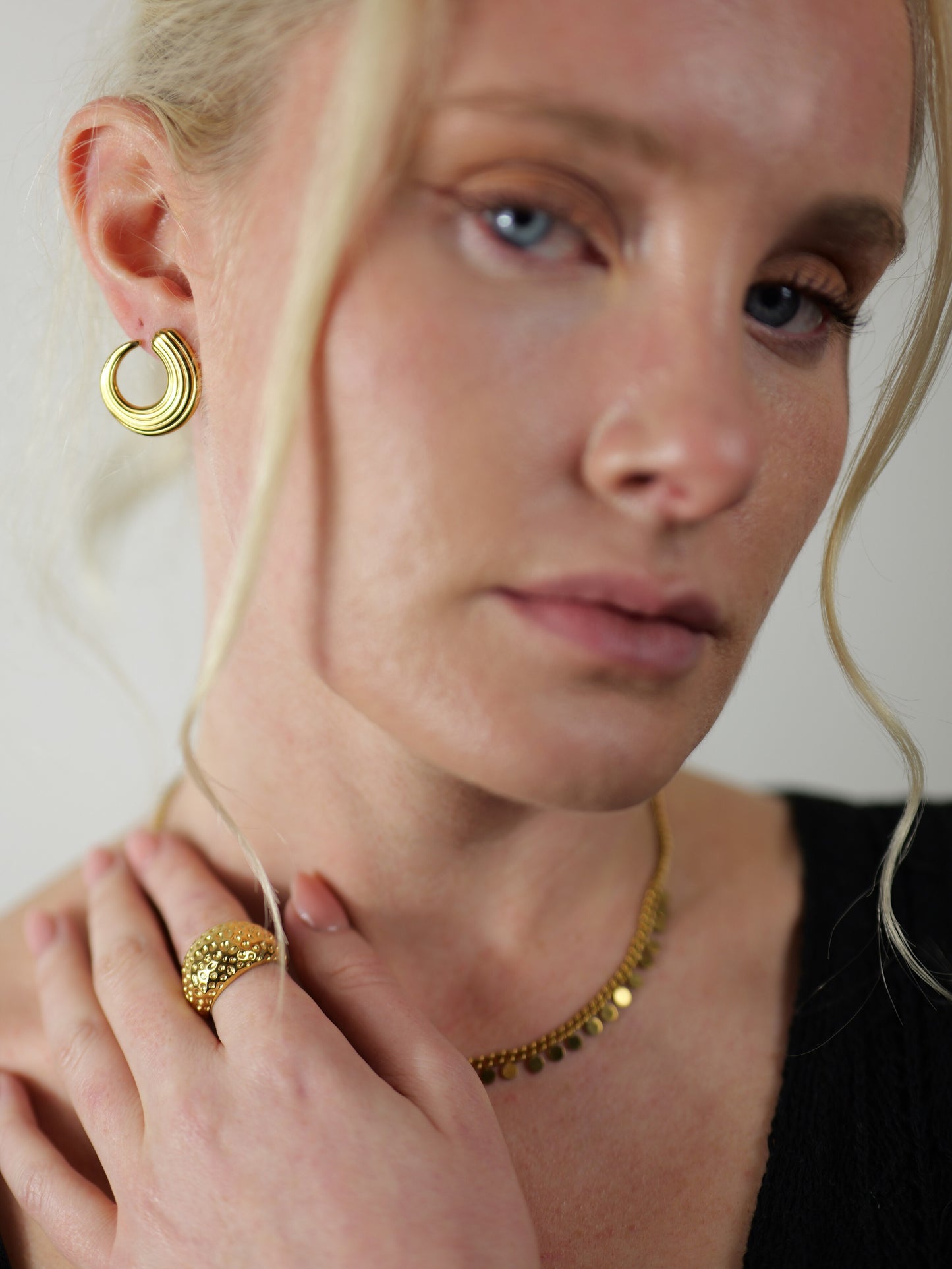 gold-horn-stud-earrings-stainless-steel-tarnish-free-jewellery-waterproof-ember-and-stone-1