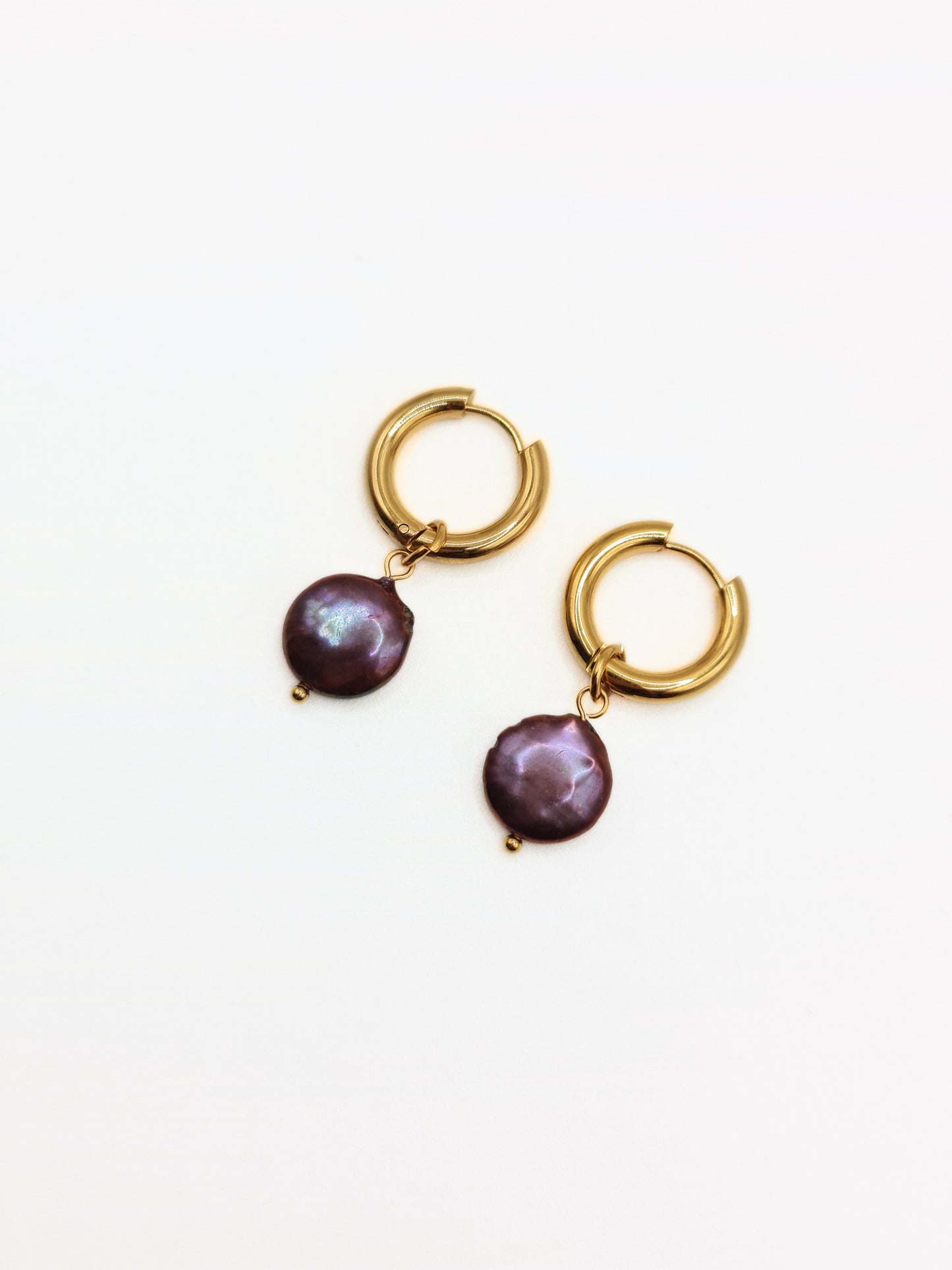gold-organic-natural-freshwater-real-black-pearl-drop-hoop-earrings-stainless-steel-tarnish-free-jewellery-waterproof-ember-and-stone-1