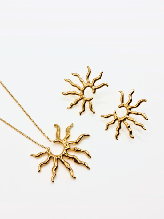 gold-sun-pendant-necklace-summer-stainless-steel-tarnish-free-jewellery-waterproof-ember-and-stone-1