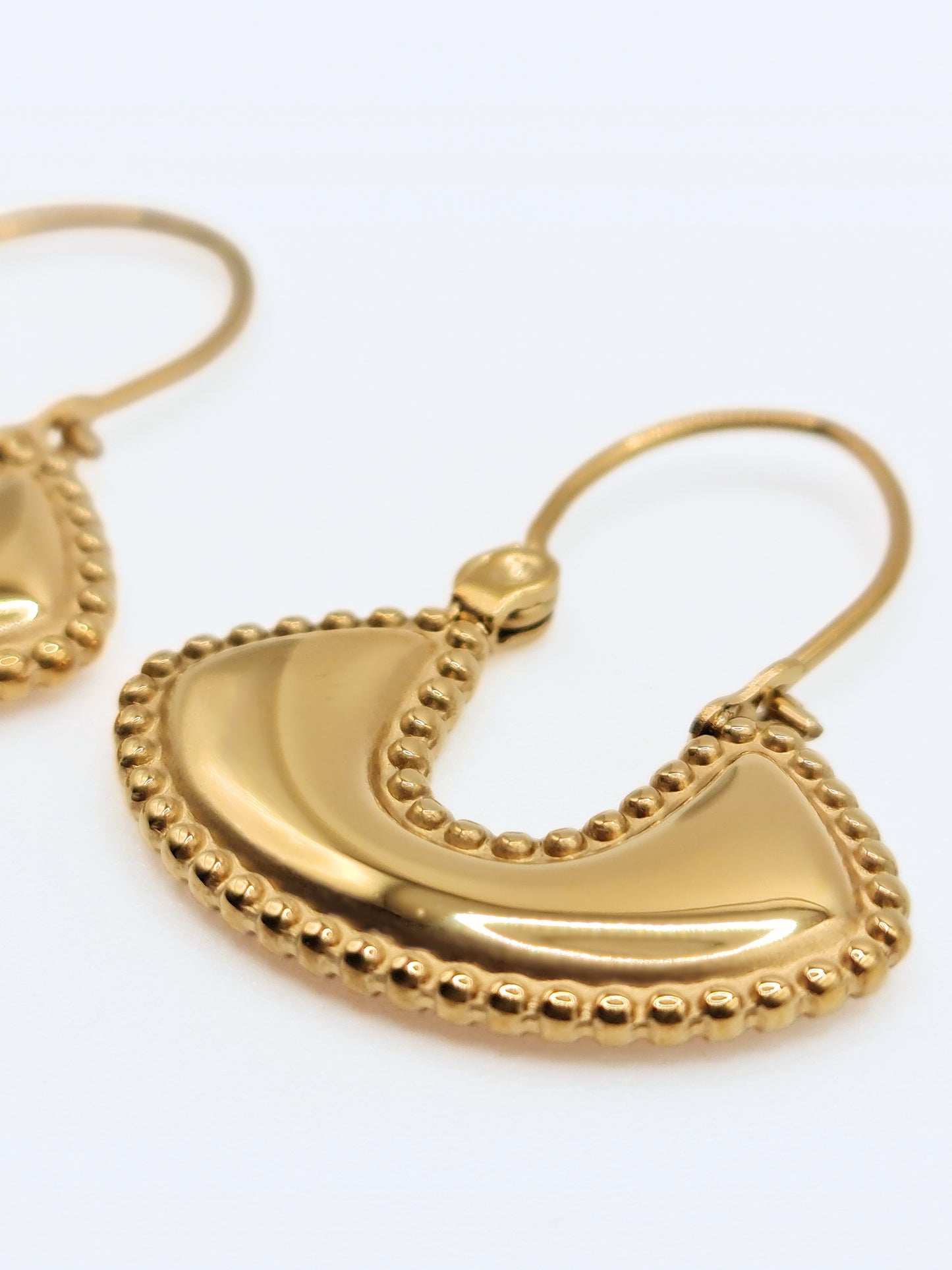 The Kira 18k Gold Plated Fan Hoop Earrings- Waterproof & Tarnish-Free