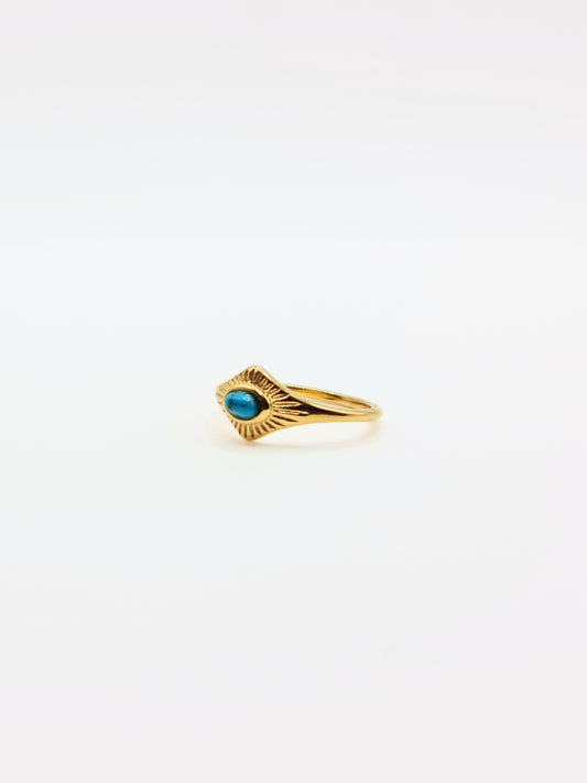 gold-turquoise-gemstone-natural-stone-semi-precious-stacking-ring-vintage-stainless-steel-tarnish-free-jewellery-waterproof-ember-and-stone-1
