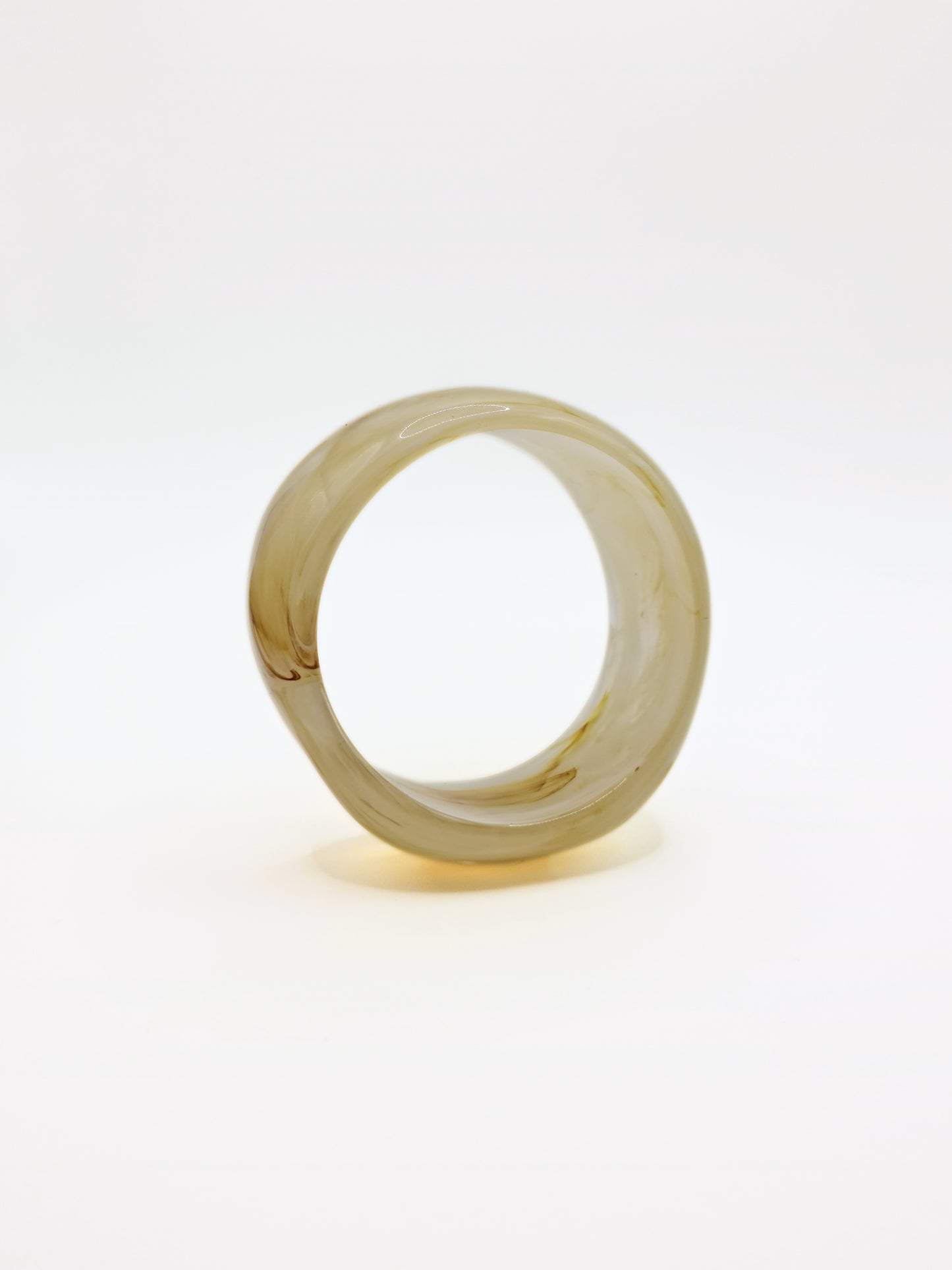 The Amalfi Resin Bangle in Yellow Mist