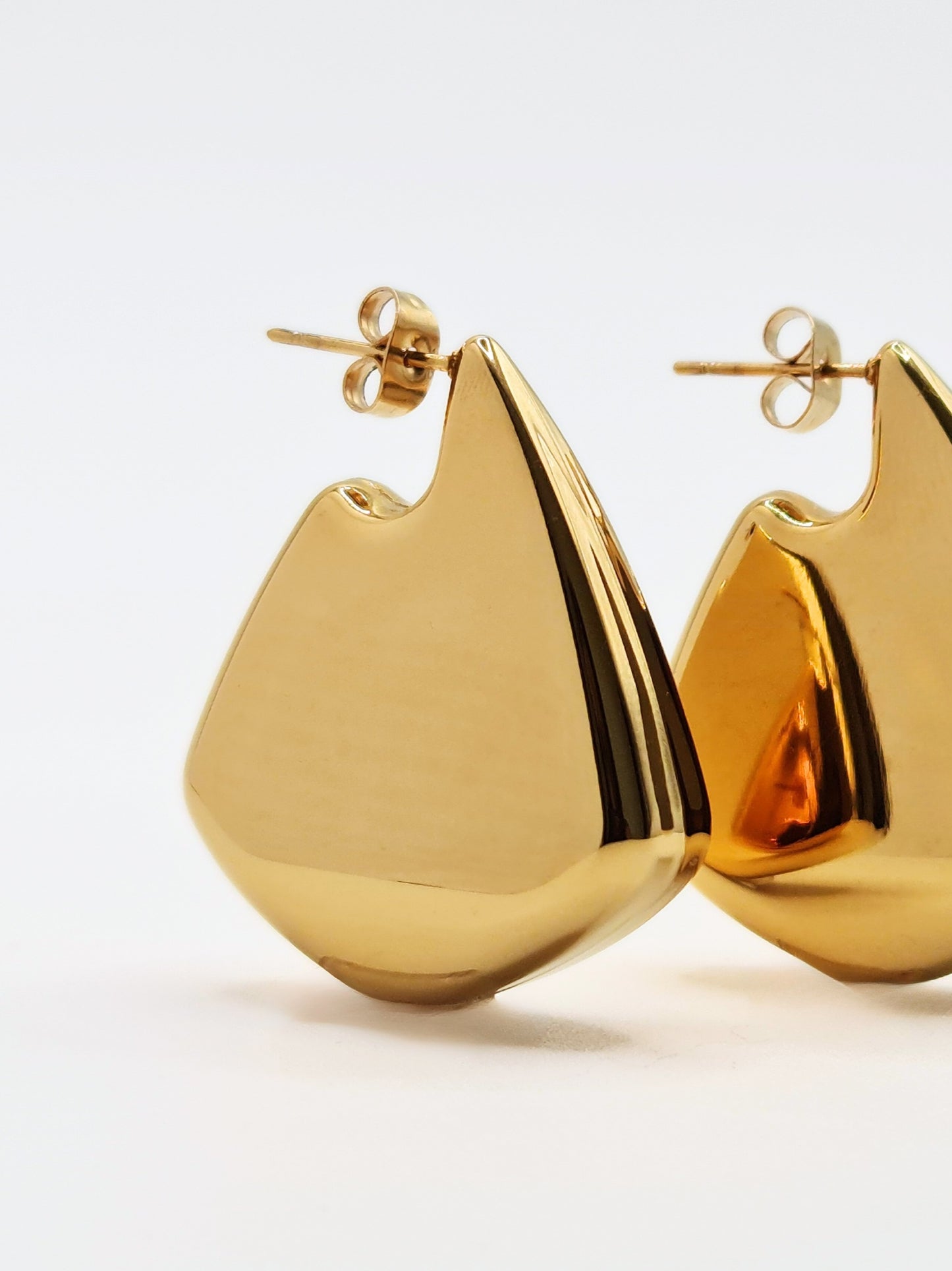The Torso 18k Gold Plated Tarnish-Free Statement Triangle Hoop Earrings