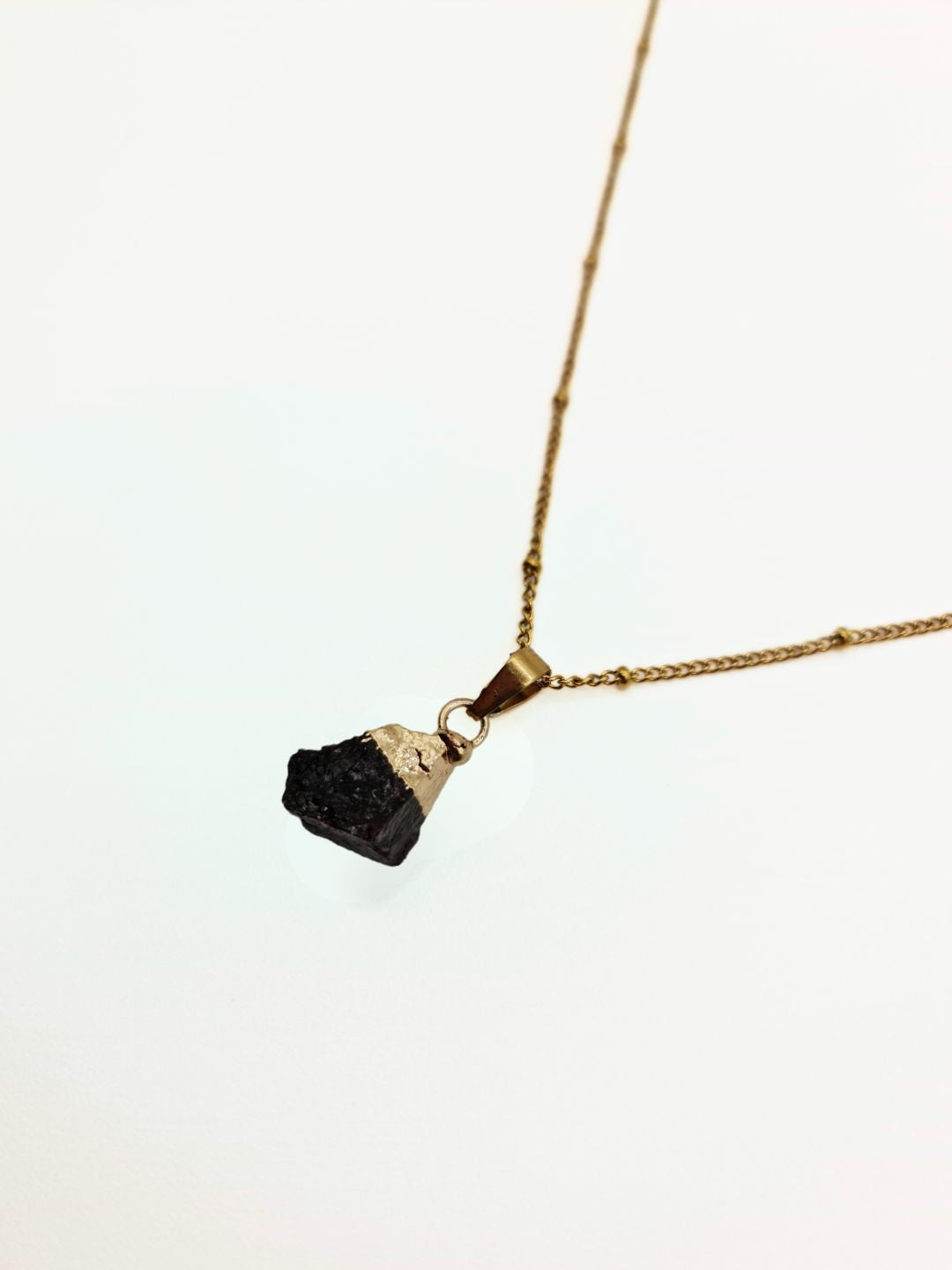 The Talisman Collection January Garnet Birthstone 18k Gold Plated Semi Precious Natural Stone Pendant Necklace