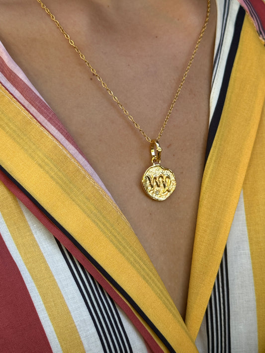 The Talisman Collection Virgo 18k Gold Plated Tarnish-Free Zodiac Pendant Necklace