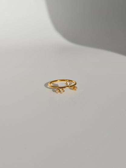 The Zendaya 18k Gold Plated Stainless Steel Crystal Constellation Ring.