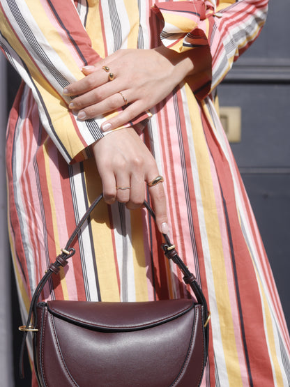 The Waverly 18k Gold Plated Tarnish-Free Fine Crystal Wavy Layering Ring