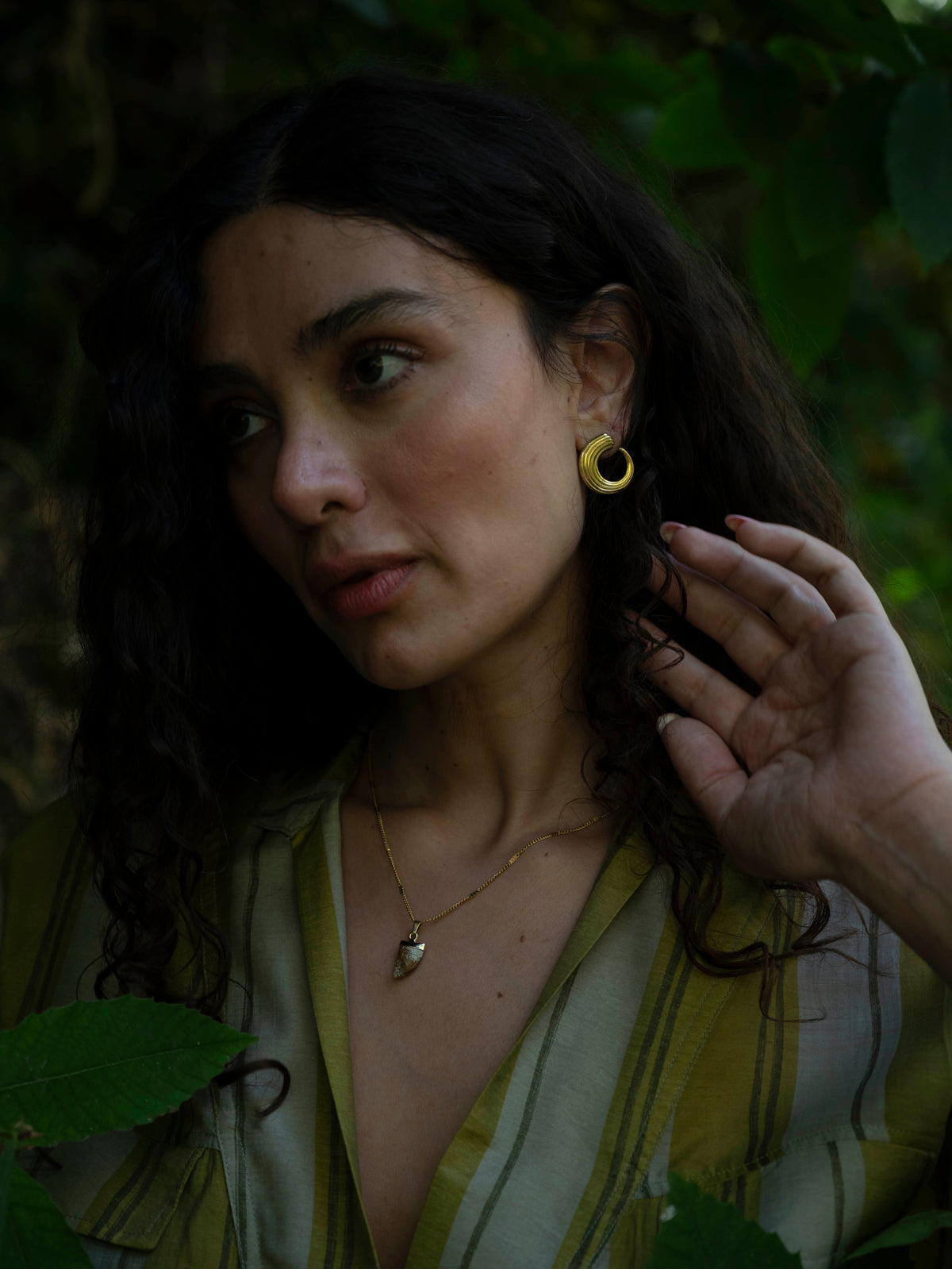 The Seychelles 18k Gold Plated Horn Stud Earrings- Waterproof & Tarnish-Free