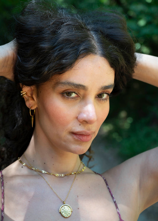 The Farah 18k Gold Plated Tarnish Free Delicate Textured Chain Necklace.