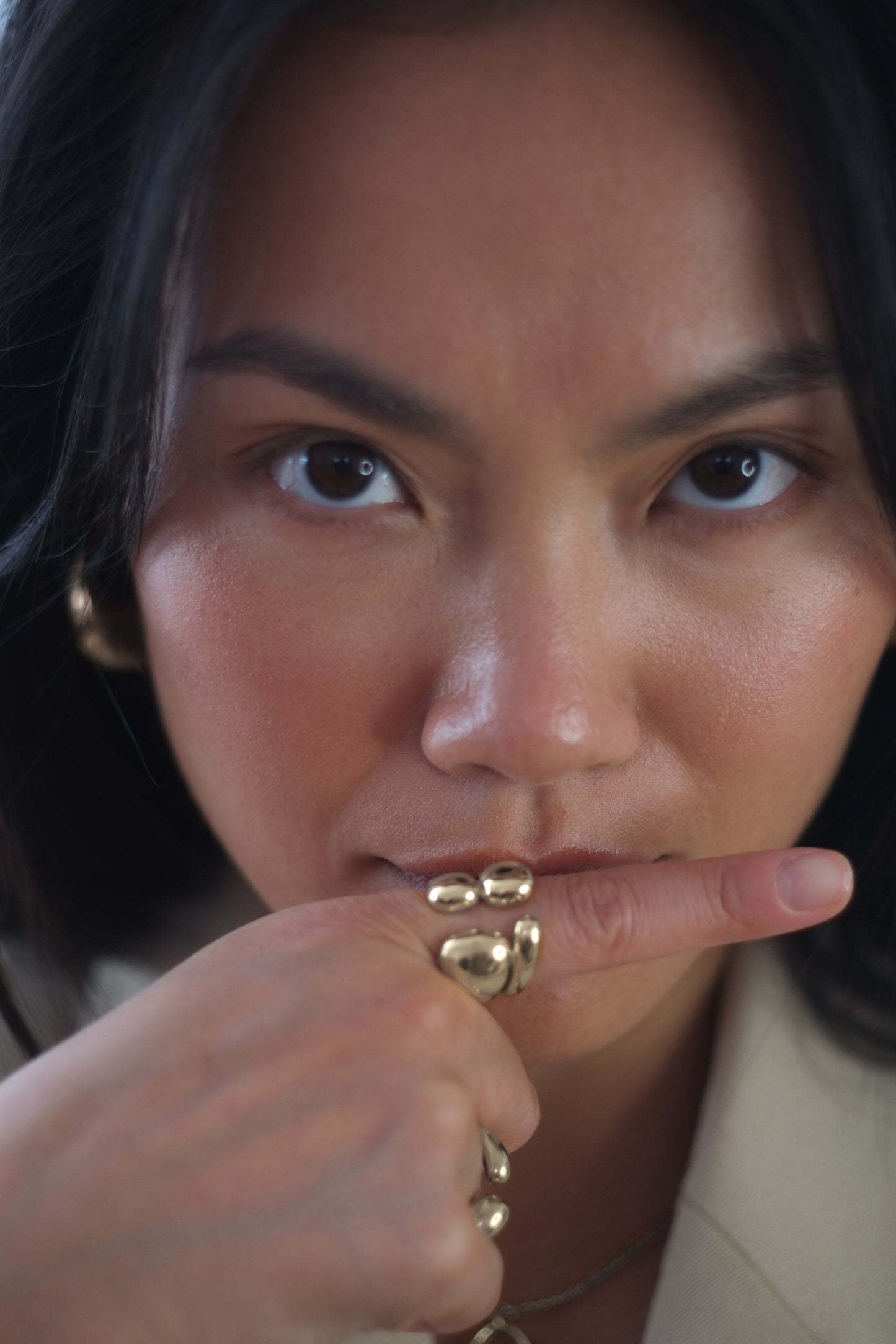 The Claw Silver Finish Stainless Steel Open Band Ring