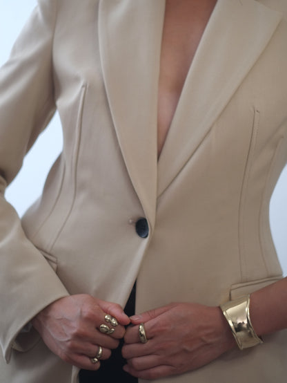 The Claw Silver Finish Stainless Steel Open Band Ring