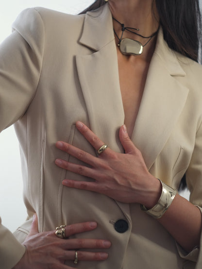 The Oracle Silver Finish Tarnish-Free Dome Ring