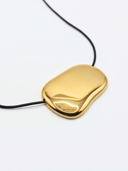 The Hepworth 18k Gold Plated Tarnish-Free Metal Plate Rope Tie Necklace