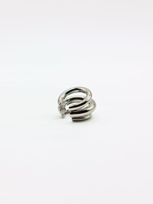 The Trident Silver Finish Tarnish-Free Triple Statement Ear Cuff