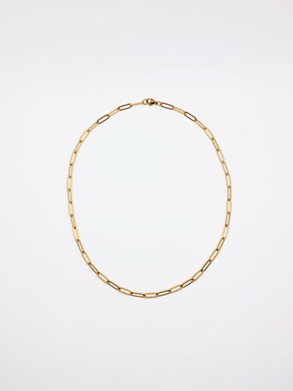 The Poppy Set 18k Gold Plated Tarnish-Free Paperclip Chain Necklace & Bracelet