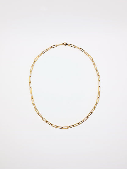 The Charm Shop 18k Gold Plated Paperclip DIY Charm Chain Necklace- Waterproof & Tarnish-Free