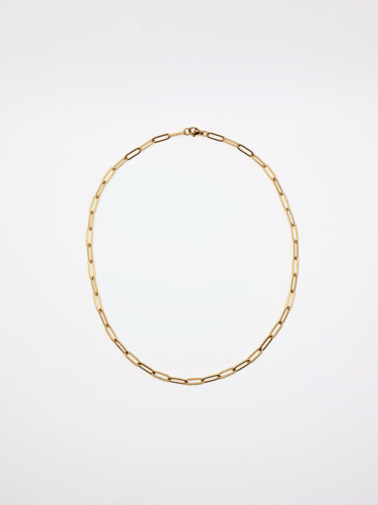 The Charm Shop 18k Gold Plated Paperclip DIY Charm Chain Necklace- Waterproof & Tarnish-Free