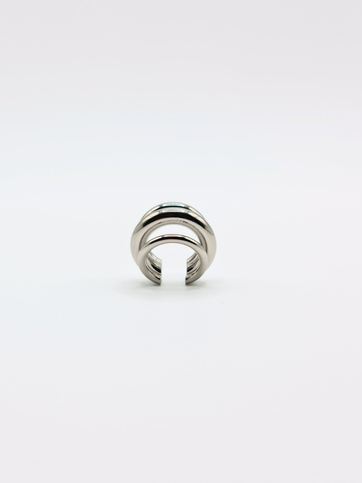 The Trident Silver Finish Tarnish-Free Triple Statement Ear Cuff