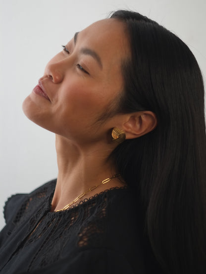 The Poppy Set 18k Gold Plated Tarnish-Free Paperclip Chain Necklace & Bracelet