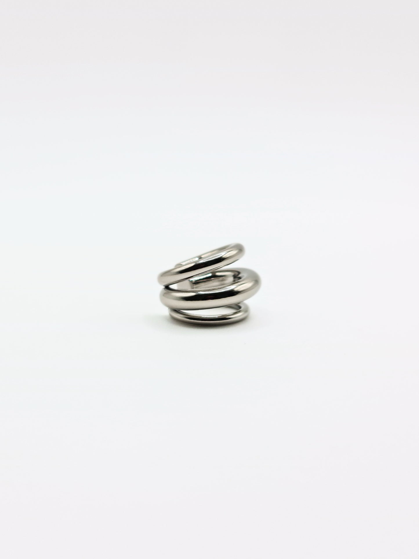 The Trident Silver Finish Tarnish-Free Triple Statement Ear Cuff