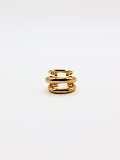 The Trident 18k Gold Plated Tarnish-Free Triple Statement Ear Cuff