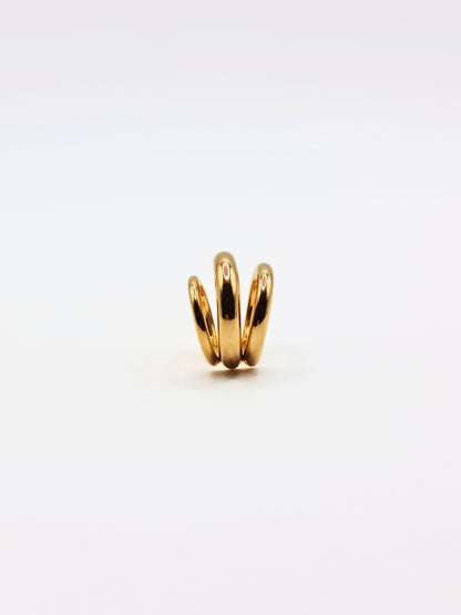 The Trident 18k Gold Plated Tarnish-Free Triple Statement Ear Cuff